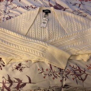 Express XS Ivory sweater shrug